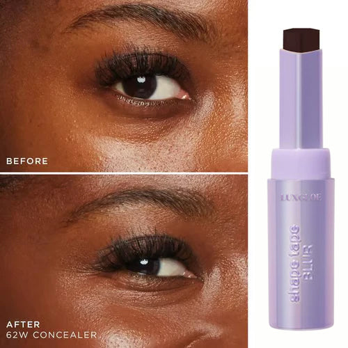 💜Luxgloe Shape Tape Concealer Duo – Brighten, Lift & Conceal + Free Pro Brush