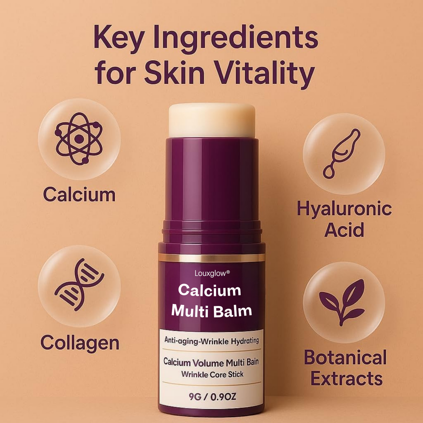 🏆 #1 Bestselling🏆--Louxglow® Cemenrete Calcium Multi Balm 💫 Anti-Aging & Firming Korean Skincare Stick🔥