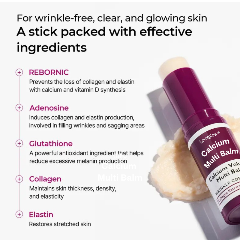 🏆 #1 Bestselling🏆--Louxglow® Cemenrete Calcium Multi Balm 💫 Anti-Aging & Firming Korean Skincare Stick🔥