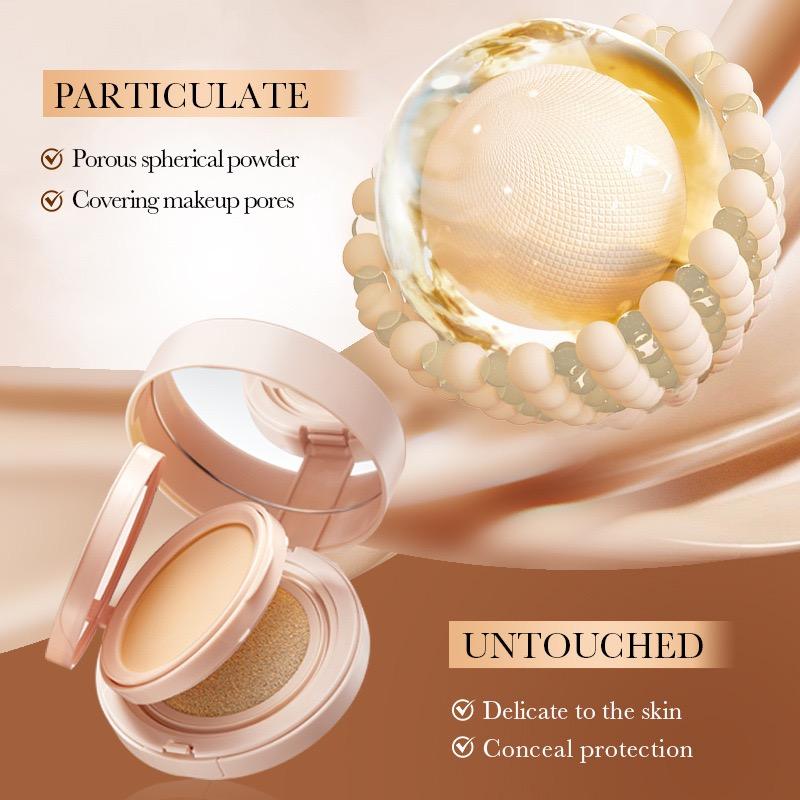 2in1 air cushion bb cream Double-layer concealer set suitable for full face, pink filler-type foundation - 24-hour long-lasting, high coverage matte texture, concealer, Korean-style foundation for creating a perfect makeup look