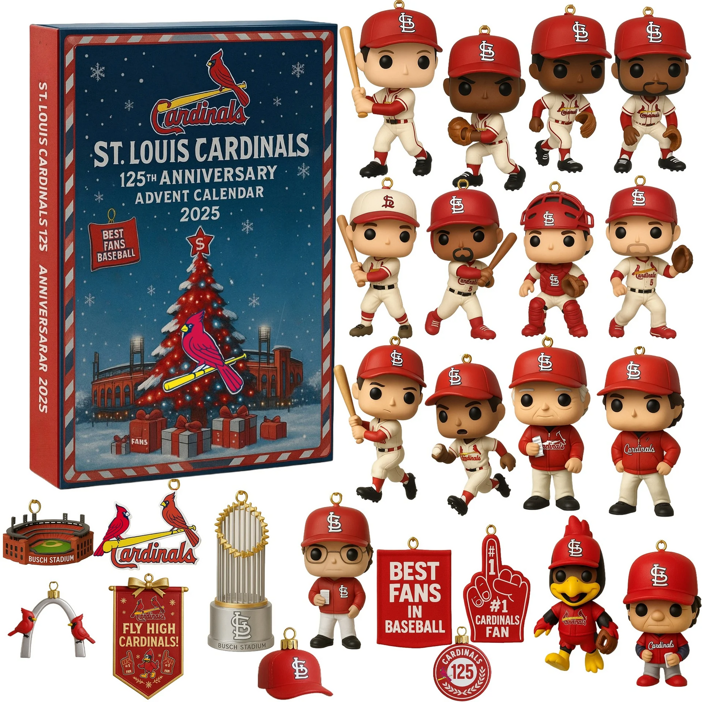 š„Last Day 50% OFF -St. Louis Cardinals 125th Anniversary Advent Calendar 2025