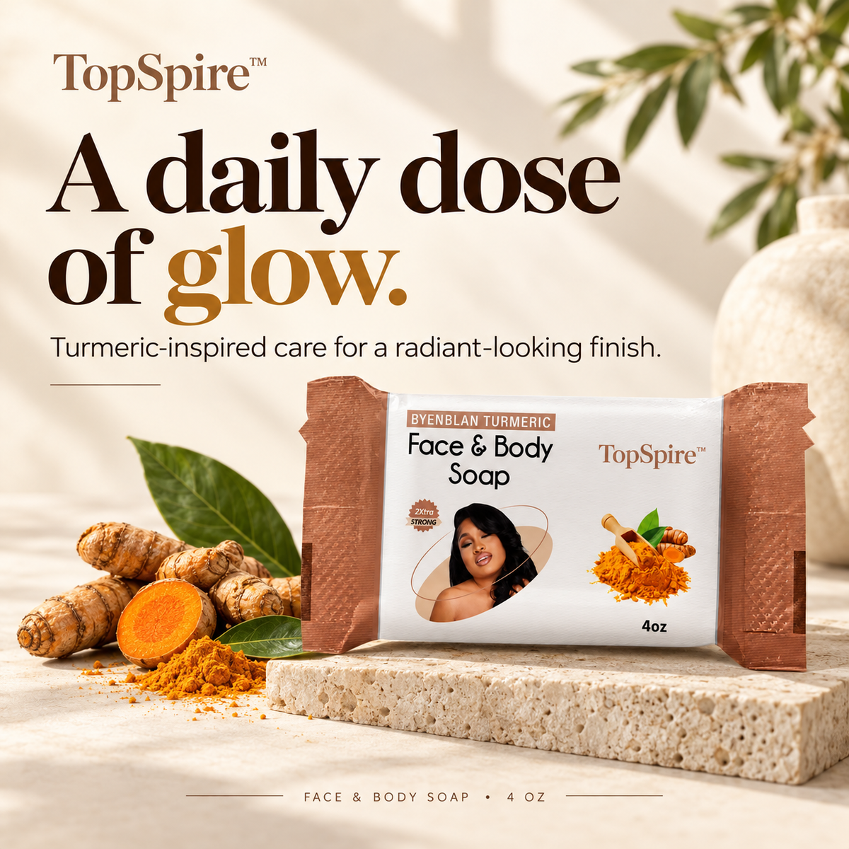 TopSpire™ Turmeric Tifanm Andeyò Brightening Soap 4oz 1PCS