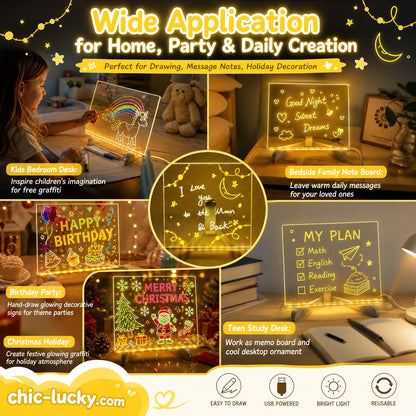 ⏳LAST DAY SALE ONLY$29.99!🔥✨ LED Note Board 🎨Includes 7 colour pens, bright display & reusable – Perfect for messages, reminders & creative fun 🖍️