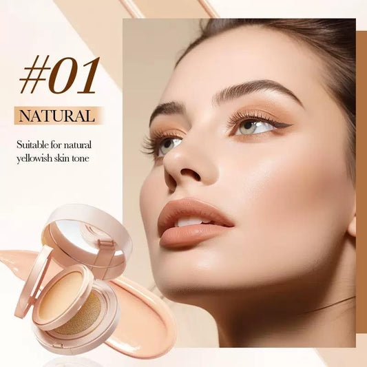 2in1 air cushion bb cream Double-layer concealer set suitable for full face, pink filler-type foundation - 24-hour long-lasting, high coverage matte texture, concealer, Korean-style foundation for creating a perfect makeup look