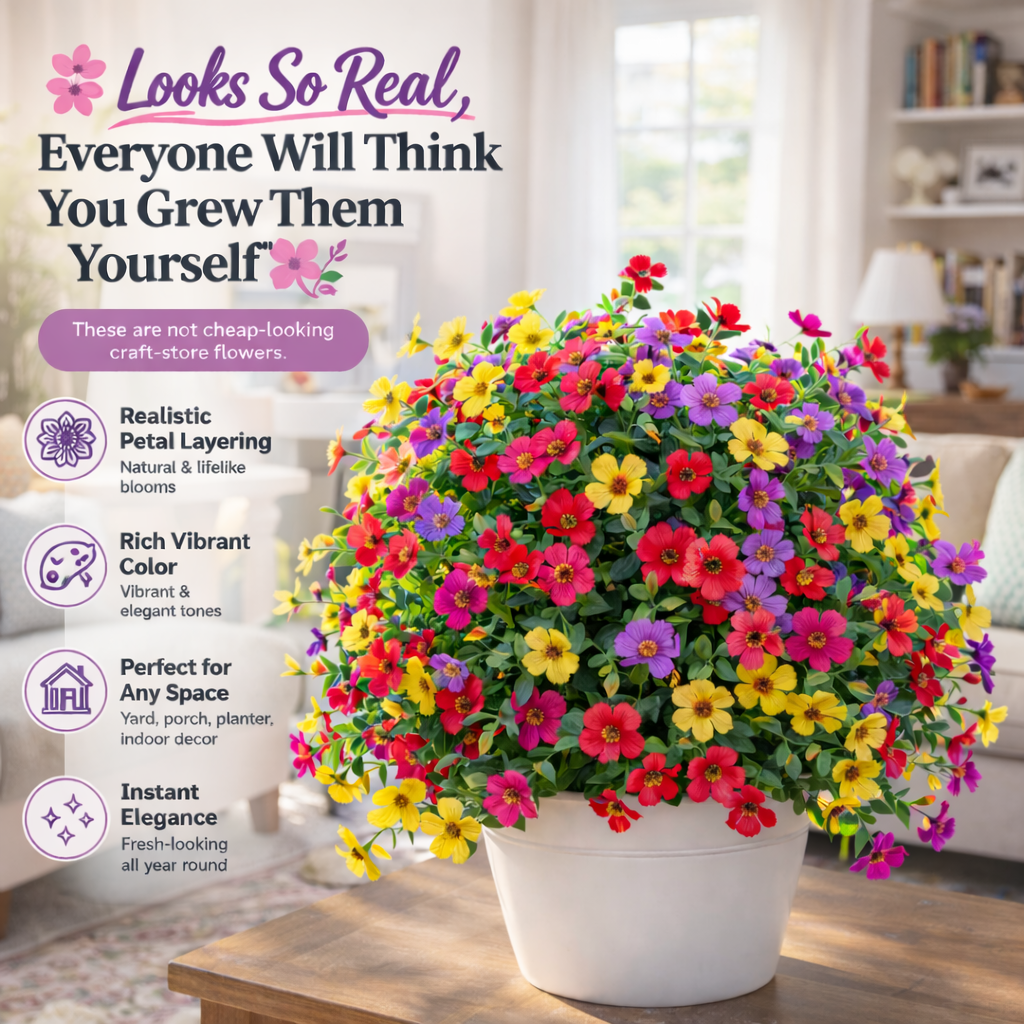 Artificial Violet for Outdoor Indoor Garden Home Decoration