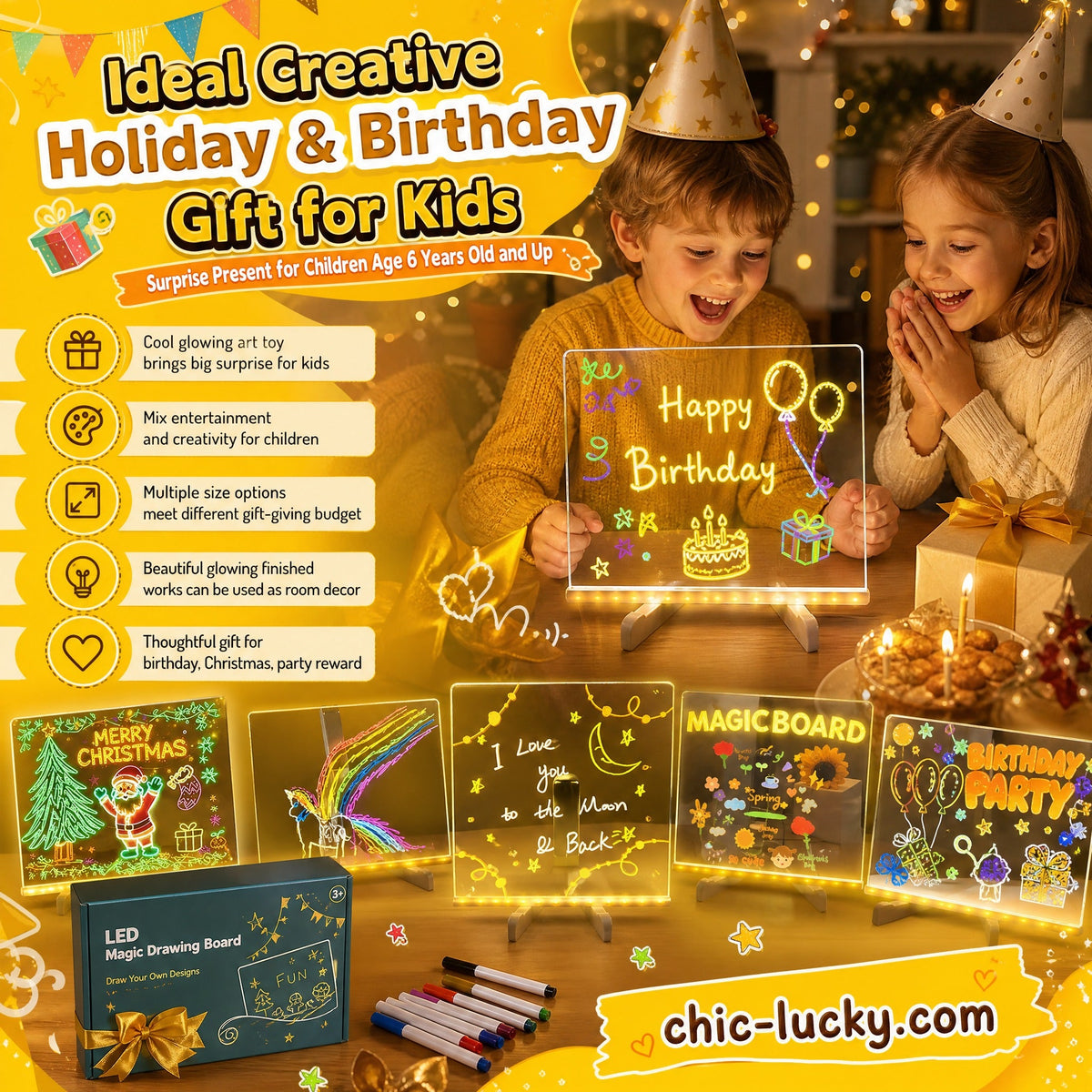 ⏳LAST DAY SALE ONLY$29.99!🔥✨ LED Note Board 🎨Includes 7 colour pens, bright display & reusable – Perfect for messages, reminders & creative fun 🖍️