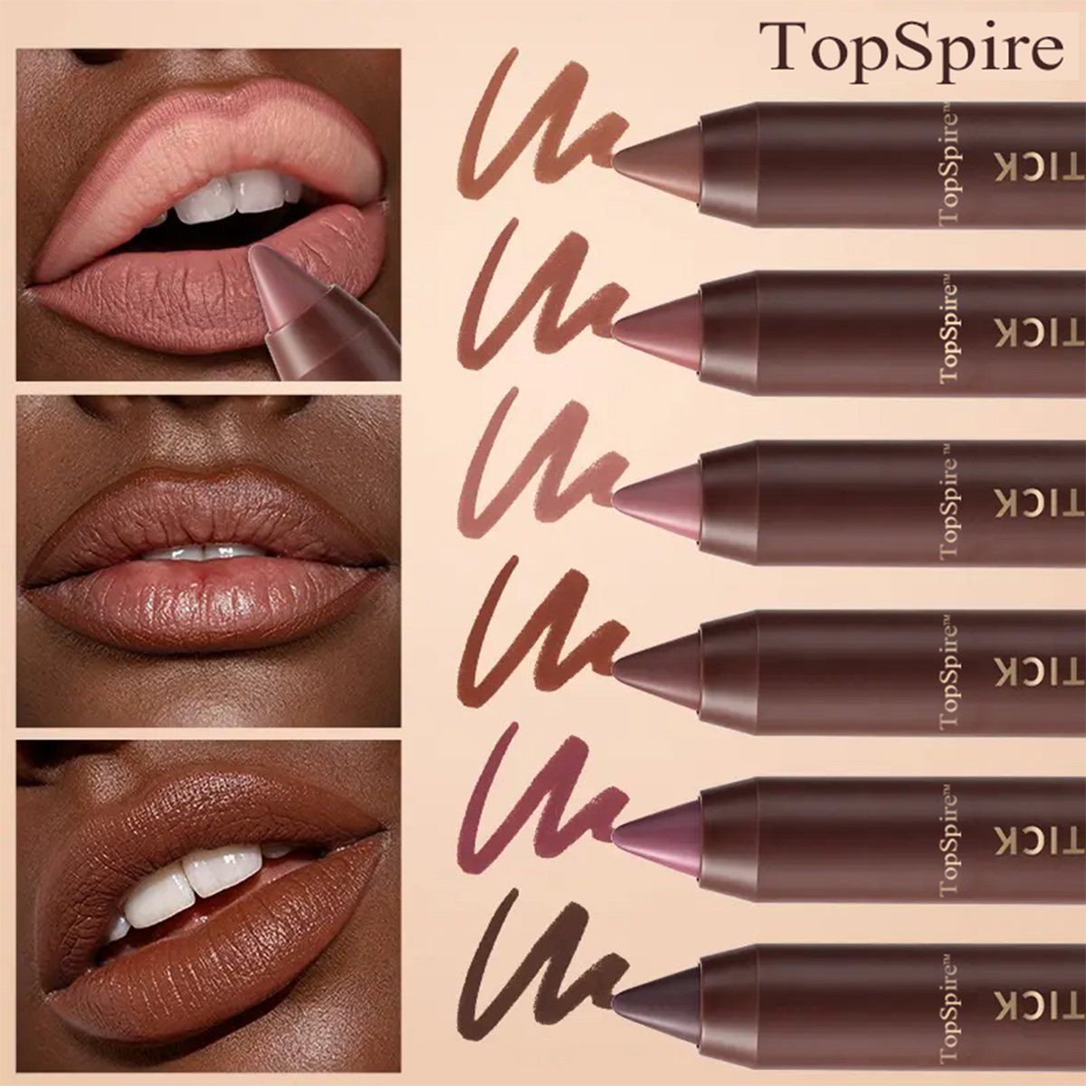 TopSpire™ Fit Colors Matte Lipliner and Moisturizing Lip Oil Cosmetic Set