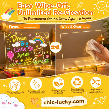 ⏳LAST DAY SALE ONLY$29.99!🔥✨ LED Note Board 🎨Includes 7 colour pens, bright display & reusable – Perfect for messages, reminders & creative fun 🖍️