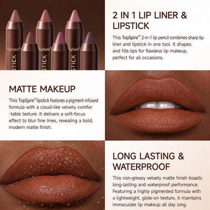 TopSpire™ Fit Colors Matte Lipliner and Moisturizing Lip Oil Cosmetic Set