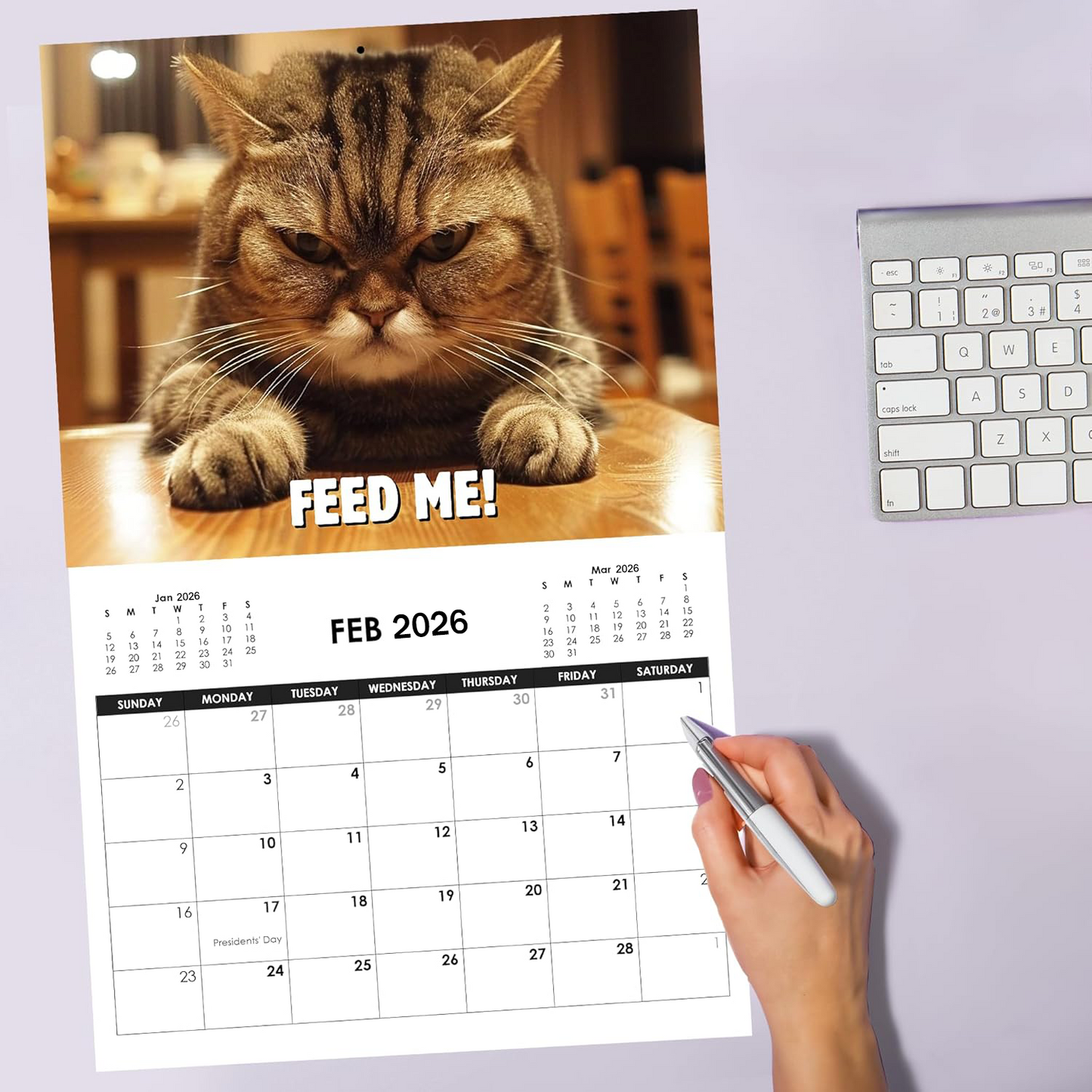 😾2026 Peed-Off Cats Calendar - Funny Cat Themed Gifts For Cat Lovers