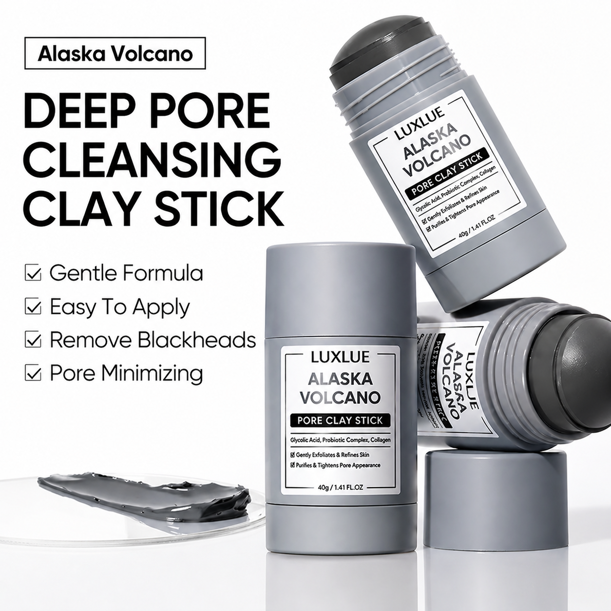 Luxlue Alaska Volcano Deep Cleansing Clay Mask