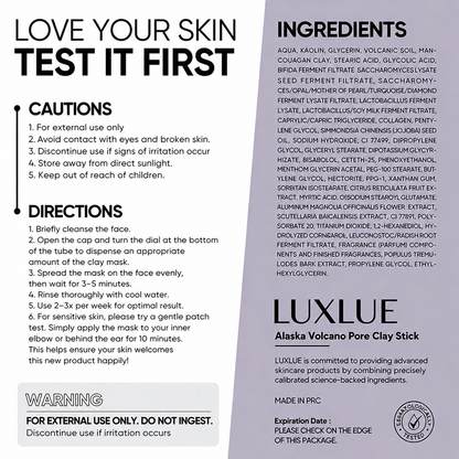 Luxlue Alaska Volcano Deep Cleansing Clay Mask