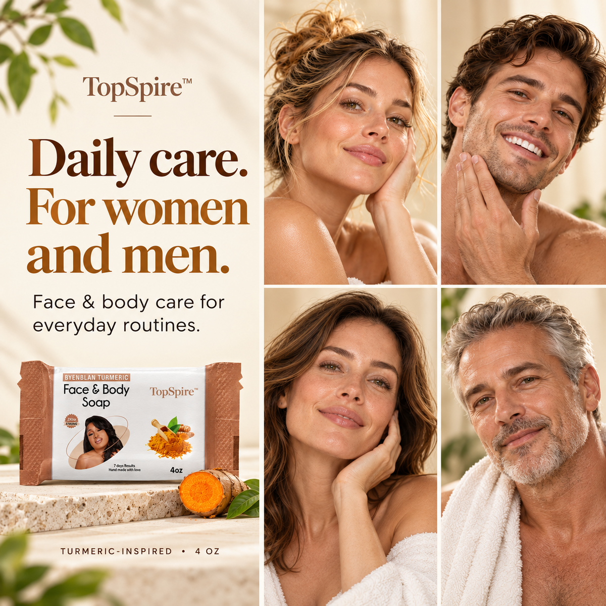 TopSpire™ Turmeric Tifanm Andeyò Brightening Soap 4oz 1PCS