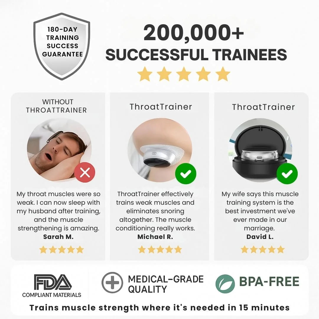 Louxglow® ThroatTrainer - The World's First System To Train Your Body To Stop Snoring