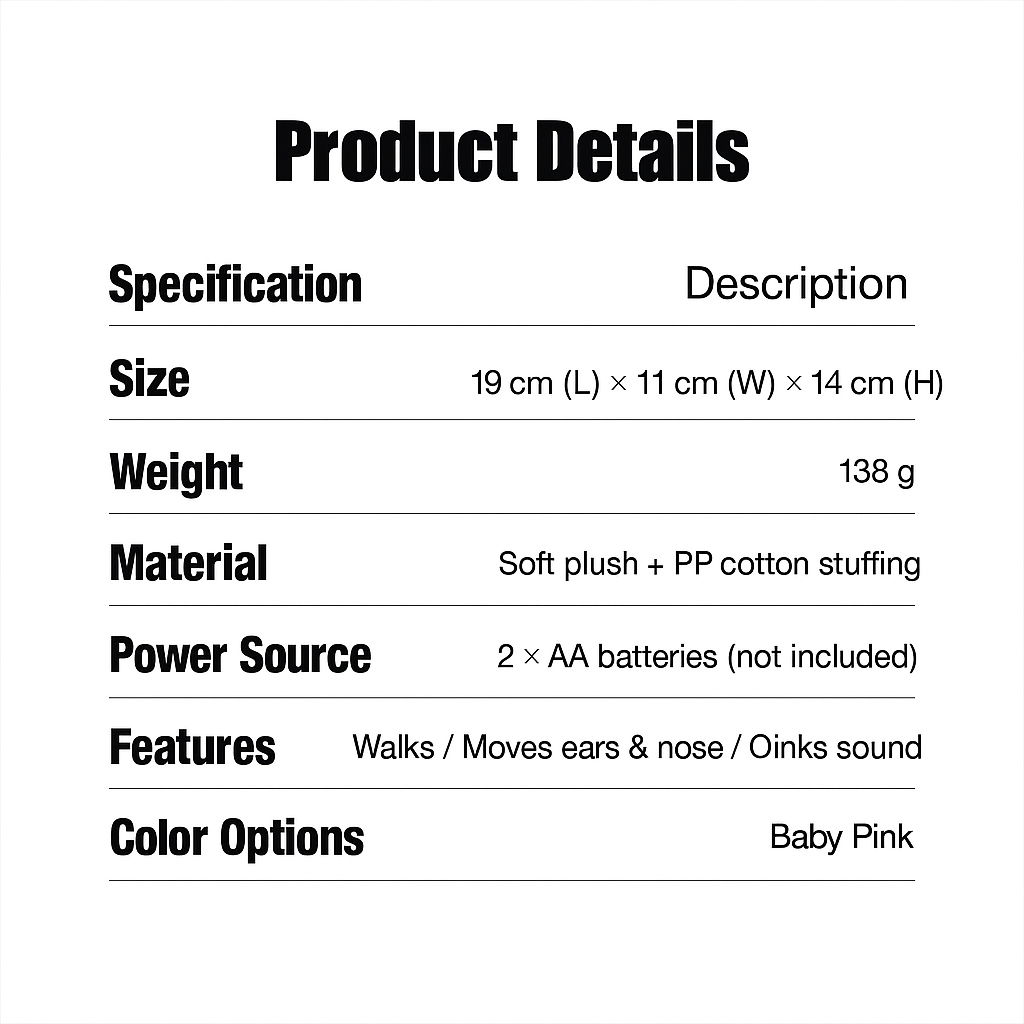 Companion Pig🐽 – A Soft Friend That Keeps You Company