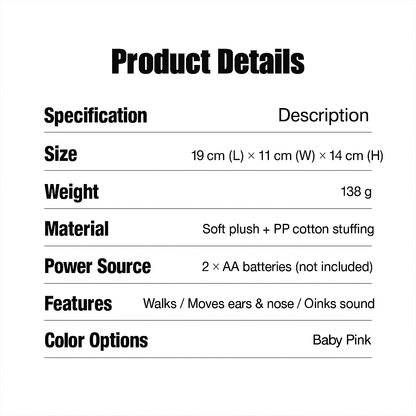 Companion Pig🐽 – A Soft Friend That Keeps You Company