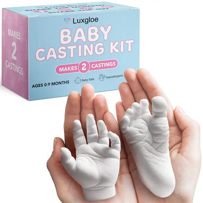 🔥 Buy 2+ Get Free shipping 🔥Luxgloe Baby Hand and Foot Casting Kit 2pc – Perfect Gift for New Parents, Baby Showers, Nursery Décor and Maternity