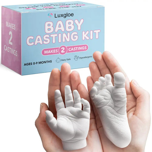 🔥 Buy 2+ Get Free shipping 🔥Luxgloe Baby Hand and Foot Casting Kit 2pc – Perfect Gift for New Parents, Baby Showers, Nursery Décor and Maternity