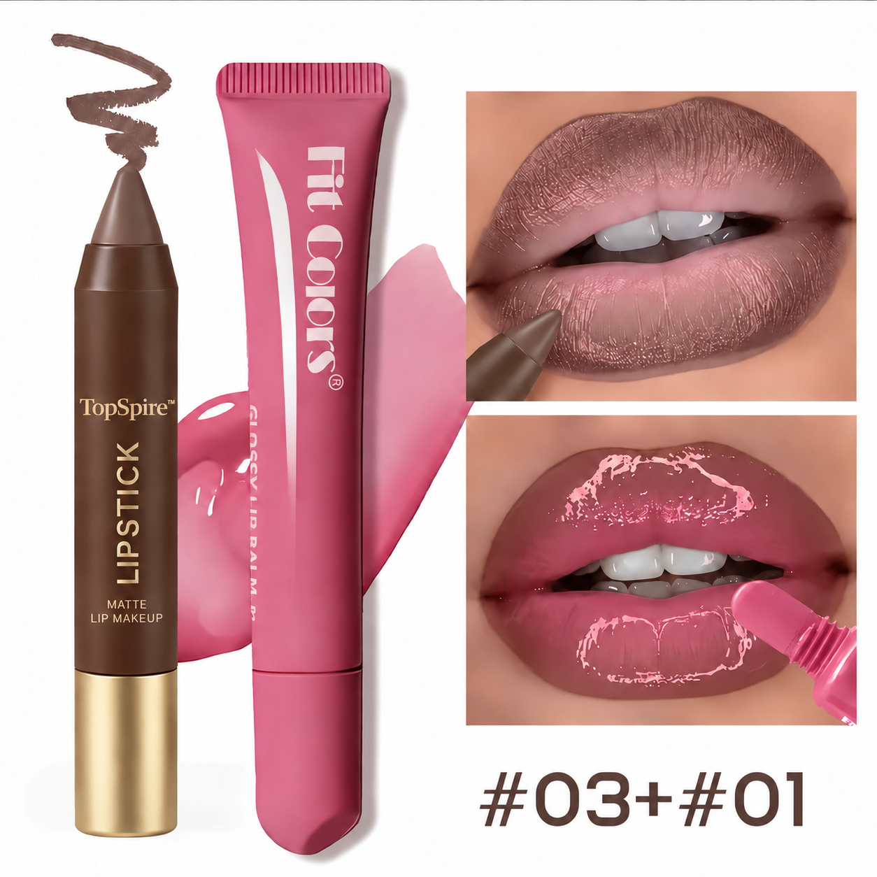 No.3 Lip Liner + No.1 Lip Oil