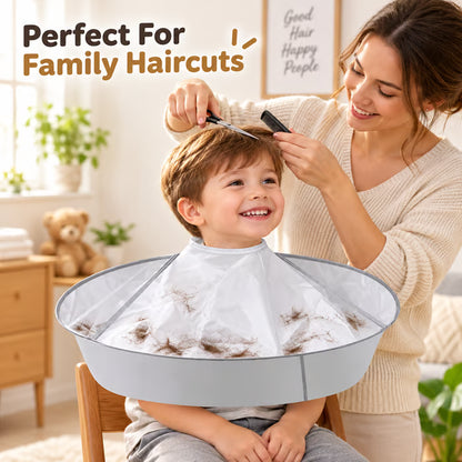 🔥Last Day 50% OFF - 💈Portable Hair Cutting Cape – 23.62" Wide Hair Catcher, Waterproof & Easy-Clean Design for Mess-Free Home Haircuts