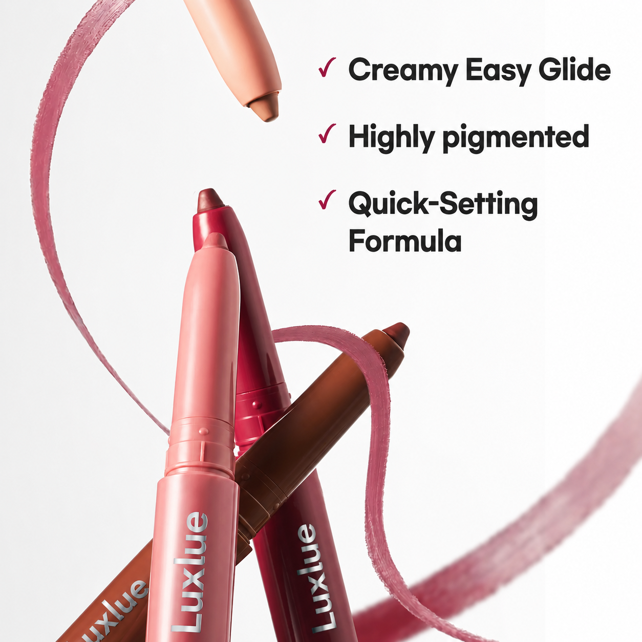 Luxlue Easy Glide Lip Liner — Creamy, Blendable Color with Smooth Application, Summervibes