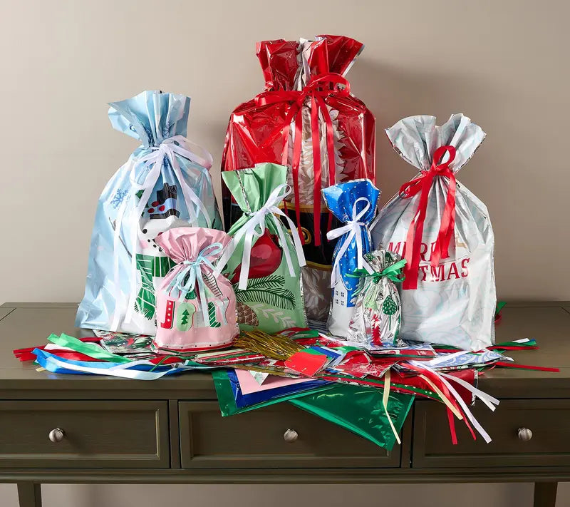 🎄Early Christmas Sale-49% OFF✨30-Piece Christmas Gift Bag & Tag Set 🎁 — Easy, Festive, and Reusable!