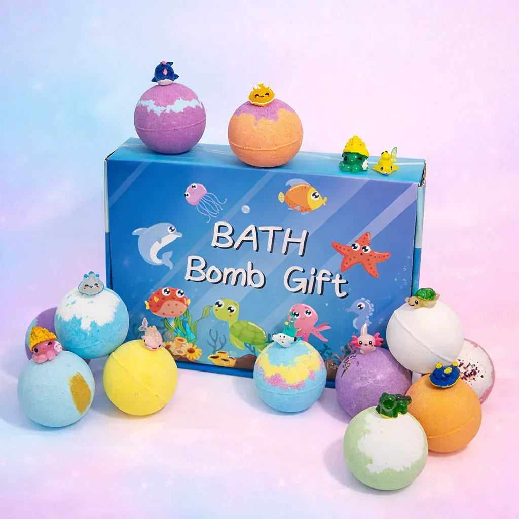 Bath Bombs for Kids with SurpriseSPRINGInside(randomly shaped)