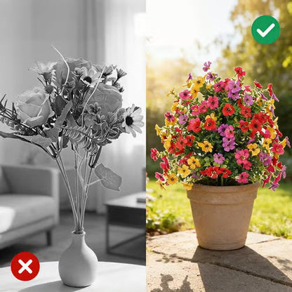 Artificial Violet for Outdoor Indoor Garden Home Decoration