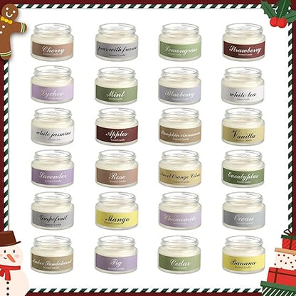 Advent Calendar 2025-24 Days of Christmas Countdown Scented Candles Gifts Set