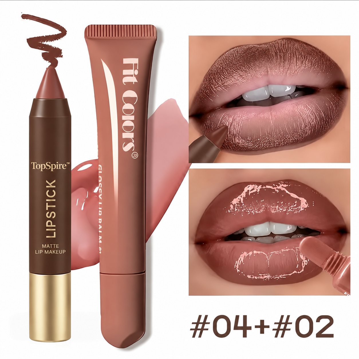 No.4 Lip Liner + No.2 Lip Oil