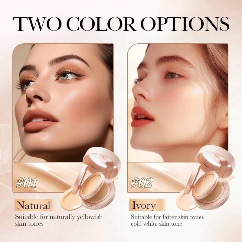 2in1 air cushion bb cream Double-layer concealer set suitable for full face, pink filler-type foundation - 24-hour long-lasting, high coverage matte texture, concealer, Korean-style foundation for creating a perfect makeup look