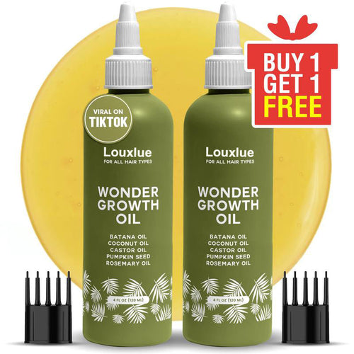 🌿Louxlue Oil for Hair Growth (BOGO) - 100% Pure, Raw & Natural Haircare Serum
