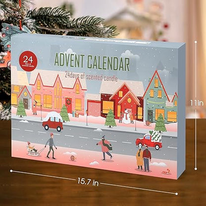 Advent Calendar 2025-24 Days of Christmas Countdown Scented Candles Gifts Set