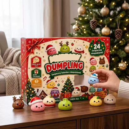 🎄 Christmas Advent Calendar 2026 – 24-Day Countdown with Mini Dumpling Squishy Toys