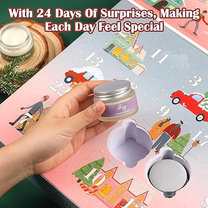 Advent Calendar 2025-24 Days of Christmas Countdown Scented Candles Gifts Set