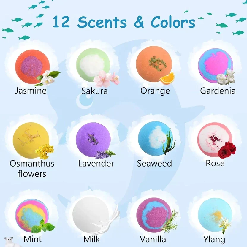 Bath Bombs for Kids with SurpriseSPRINGInside(randomly shaped)
