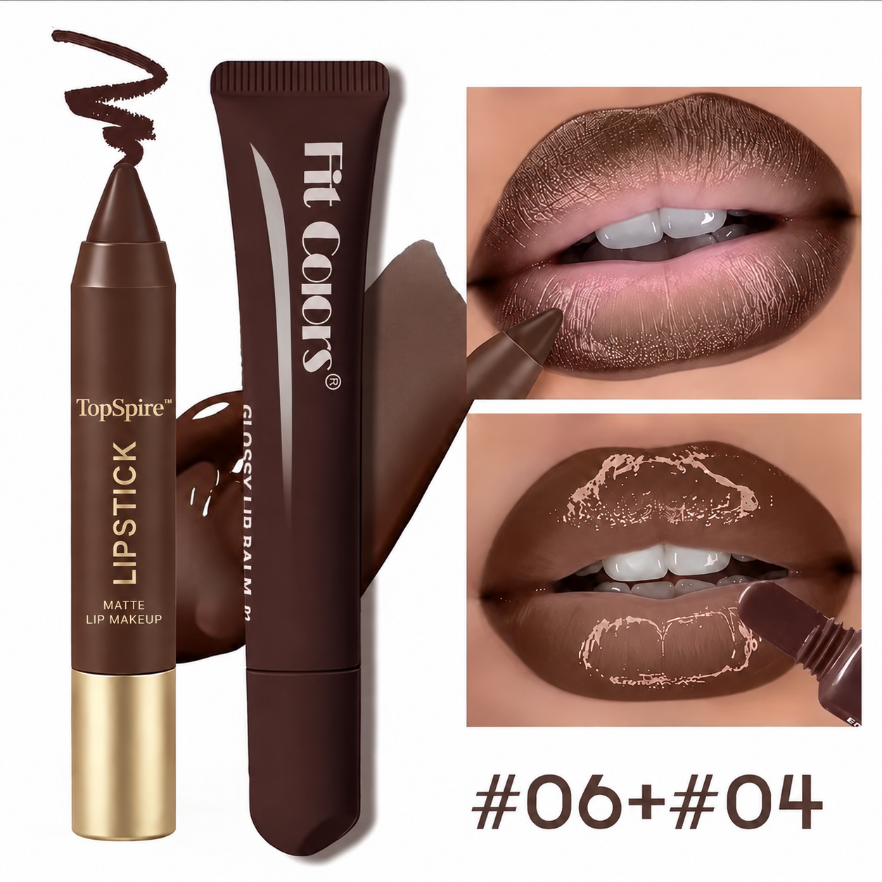 No.6 Lip Liner + No.4 Lip Oil