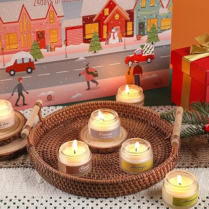 Advent Calendar 2025-24 Days of Christmas Countdown Scented Candles Gifts Set