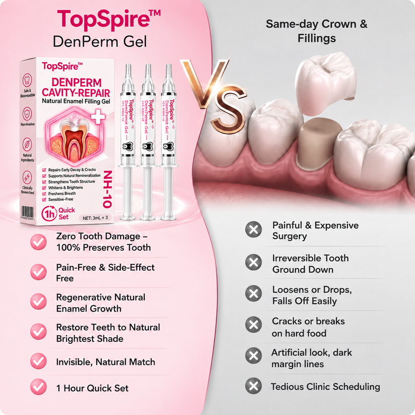 Cavity-repair gel product comparison and specifications