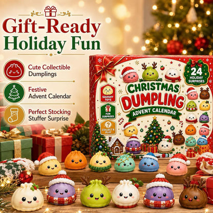 🎄 Christmas Advent Calendar 2026 – 24-Day Countdown with Mini Dumpling Squishy Toys