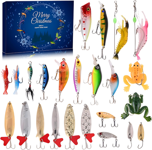🔥 Buy 2+ Get Free shipping 🎣Merry Christmas Fishing Advent Calendar