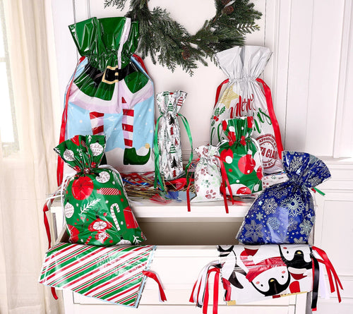 🎄Early Christmas Sale-49% OFF✨30-Piece Christmas Gift Bag & Tag Set 🎁 — Easy, Festive, and Reusable!