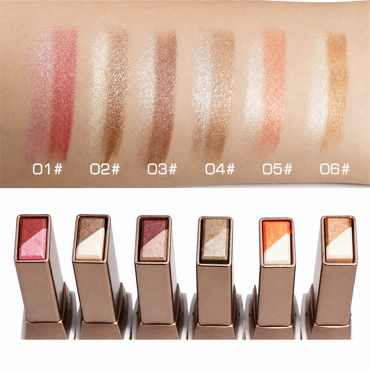 2 in 1 Glitter Gradient Eyeshadow Stick