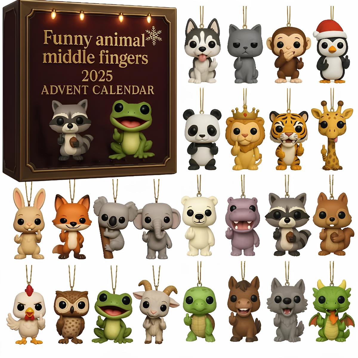 🤣2025 Funny Animal Middle Fingers Advent Calendar