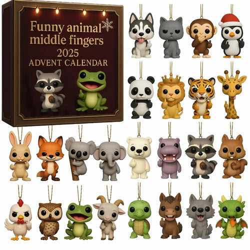 🤣2025 Funny Animal Middle Fingers Advent Calendar