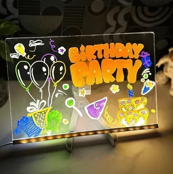⏳LAST DAY SALE ONLY$29.99!🔥✨ LED Note Board 🎨Includes 7 colour pens, bright display & reusable – Perfect for messages, reminders & creative fun 🖍️