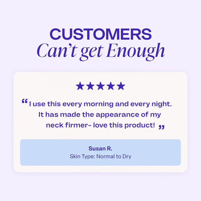 Luxgloe Miracle Neck Cream: Erase "Turkey Neck" & "Tech Neck" Lines Visible Lift & Smoothness in 4 Weeks