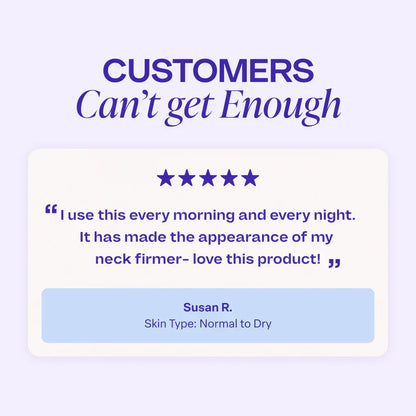 Luxgloe Miracle Neck Cream: Erase "Turkey Neck" & "Tech Neck" Lines Visible Lift & Smoothness in 4 Weeks