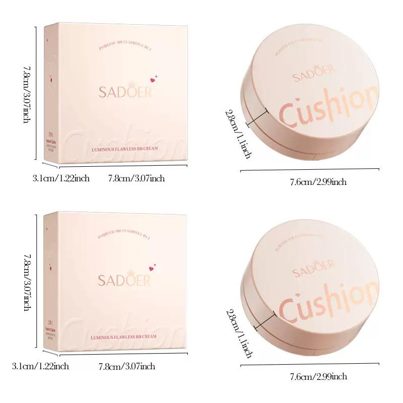 2in1 air cushion bb cream Double-layer concealer set suitable for full face, pink filler-type foundation - 24-hour long-lasting, high coverage matte texture, concealer, Korean-style foundation for creating a perfect makeup look