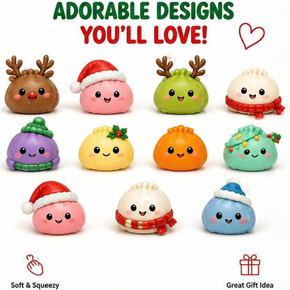 🎄 Christmas Advent Calendar 2026 – 24-Day Countdown with Mini Dumpling Squishy Toys